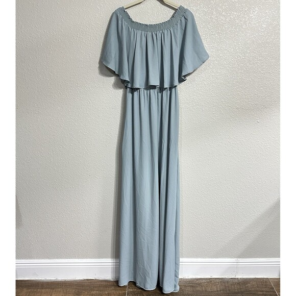 Show Me Your MuMu Dresses & Skirts - Show Me Your Mumu Hacienda Convertible Maxi Dress Womens Medium Gray Blue Lined